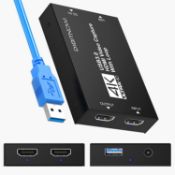 RRP £23.99 apture Card 4k HDMI to USB, Video Capture Card USB3.0, Game Capture Card