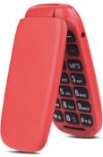 RRP £25.99 USHINING GSM Flip Mobile Phone Big Button Easy to Use Simple Pay As You Go