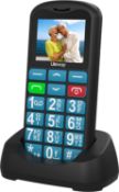 RRP £26.99 USHINING Big Button Mobile Phone GSM Sim Free Basic Backup Phone with Dock