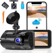 RRP £55.99 LINGTHIN Dash Cam Front and Rear WiFi&APP Control Dash Cam with 32G SD Card