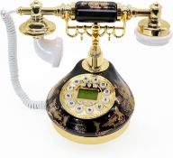 RRP £42.99 CubePlug Vintage Telephone, European Antique, Decorative Ornaments, Classic Design