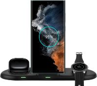 RRP £29.99 leQuiven 3 in 1 Wireless Charging Station for Samsung, Wireless Charger Stand