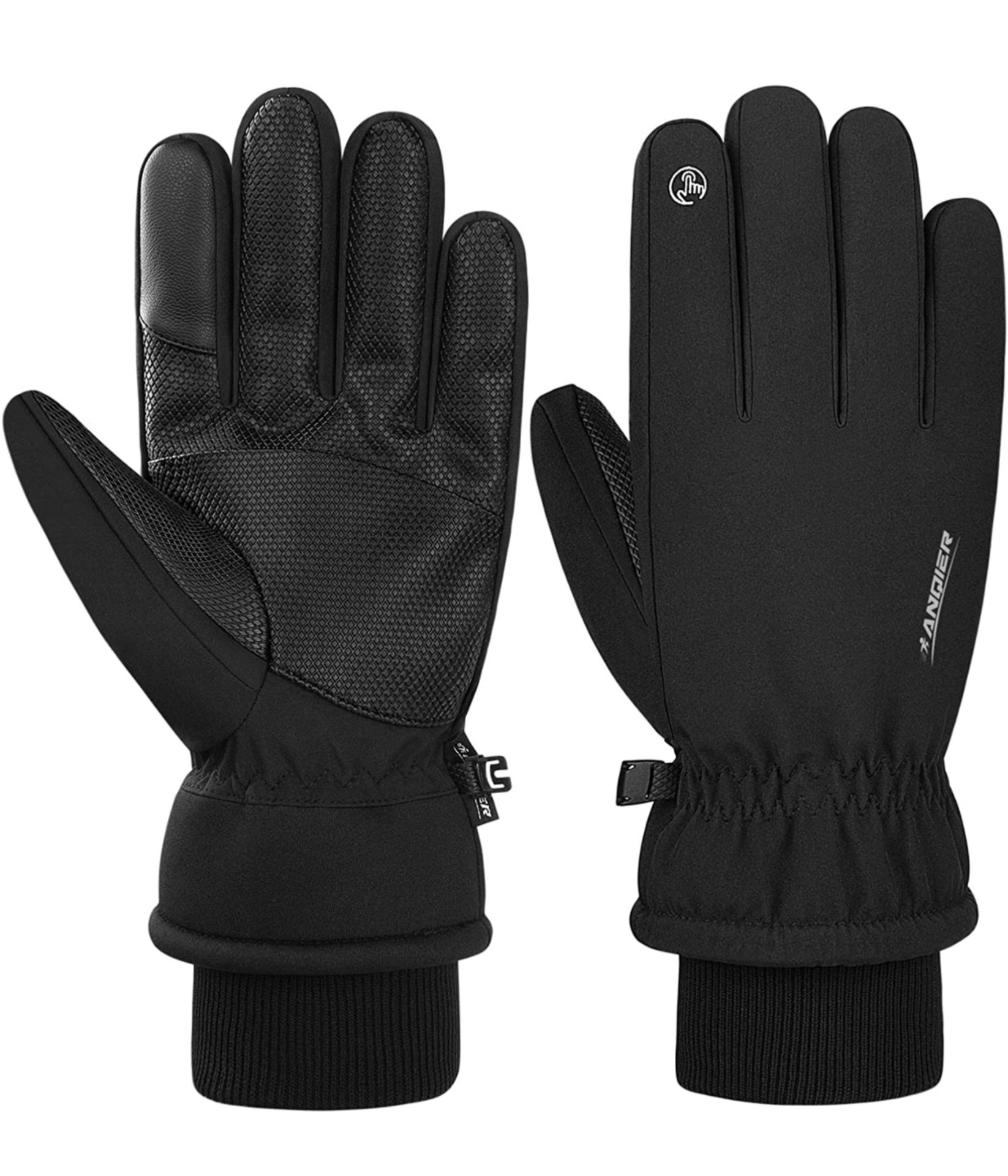 RRP £38 Set of 2 x Coskefy Thermal Gloves Coldproof Touchscreen Ski Gloves Waterproof, M
