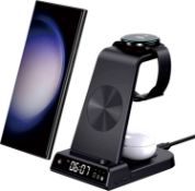 RRP £43.99 leQuiven Wireless Charger for Samsung, 3 in 1 Wireless Charging Station