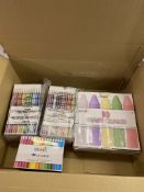 Box of Colouring Pencils, Crayons and Chalk