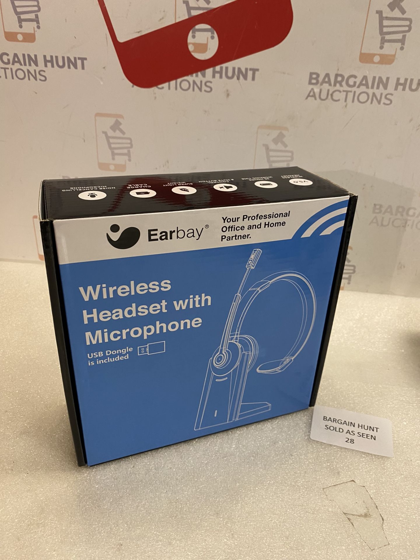 RRP £47.99 Earbay Wireless Headset with Microphone, V5.0 Bluetooth Headset with Mic Noise Cancelling - Image 2 of 2