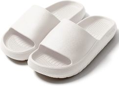 Miqieer Womens Mens Pool Slides Non-Slip Shower Sandals Quick Drying Slippers, 42-43 EU