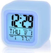 RRP £50 Set of 5 x Kids Digital Alarm Clock, Alarm Clock for Kids, with 7 Color Changing Lights,