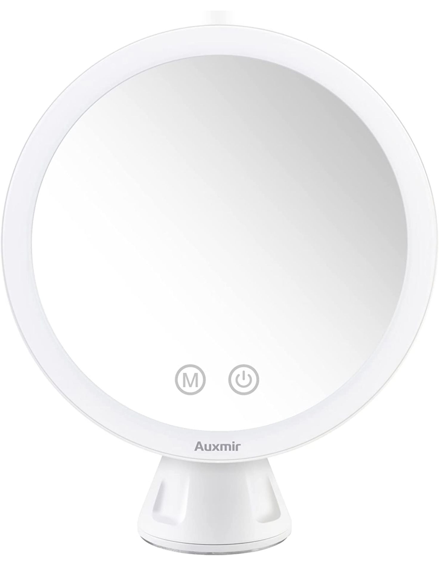 RRP £24.99 Auxmir Magnifying Mirror 10X Makeup Mirror with LED Light Rechargeable Suction Mirror