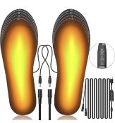RRP £28 Set of 2 x SelfTek Heated Insoles USB/ Battery Powered Washable Insoles