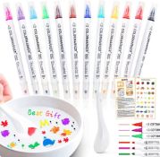 RRP £22 Set of 2 x Magical Water Painting Pen -12Color Painting Floating Pens, Erasable Markers Pens