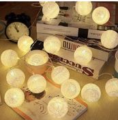 20LEDs Wool Balls Fairy Lights LED Cotton Ball Lights 3.3m