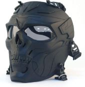 RRP £23.99 WISEONUS Airsoft Tactical Skull Mask Protective Gear Full Face Smoked Lens Mask