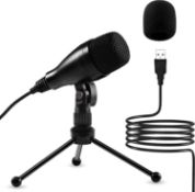 Moukey USB Microphone, Condenser Recording Mic with Tripod Stand (Mum-1)