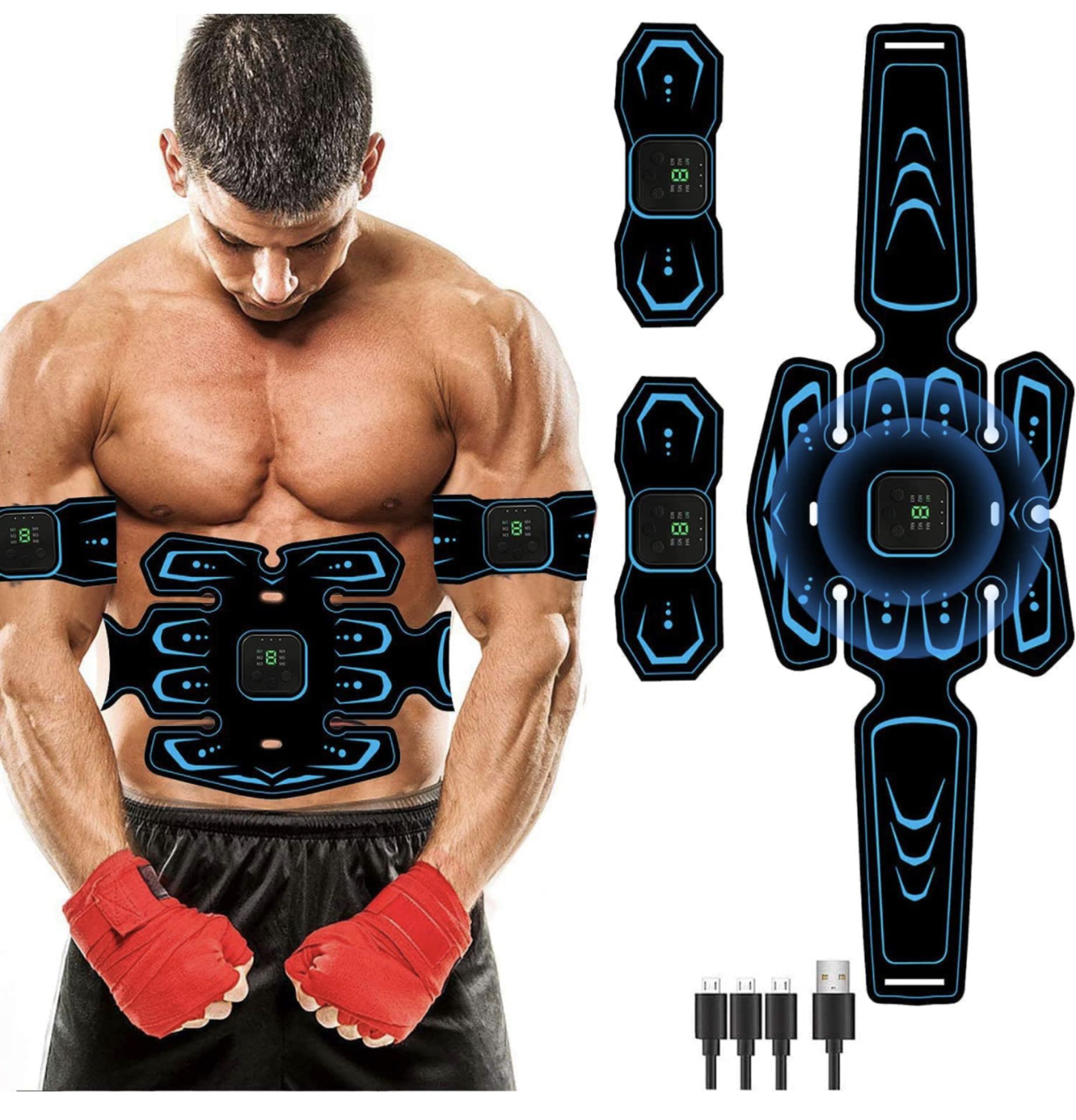 RRP £29.99 Lemeng EMS Training Device Abdominal Muscle Trainer Portable Stimulator