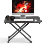 RRP £42.99 Bontec Standing Desk Converter Height Adjustable Workstation, 65 x 47cm