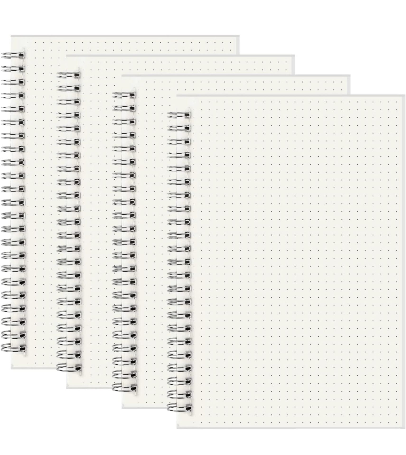 RRP £28 Set of 2 x 4-Pack Winsafe Dot Grid Notebook Spiral A5 Size Dotted Paper 80 Sheets/160 Pages