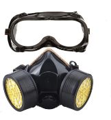 RRP: £32 Set of 2 x Dricar Gas Masks Reusable Masks Respirators Industrial Anti-Dust Face Protector