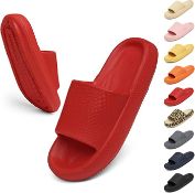 RRP £18.99 Miqieer Womens Mens Pool Slides Non-Slip Shower Sandals Quick Drying Slippers, 3.5/4 UK