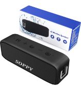 RRP £25.99 Soppy Portable Bluetooth Speaker IPX7 Waterproof Wireless Loud Speaker