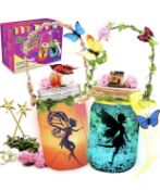 RRP £26.99 Mostof Fairy Lantern Craft Kit Remote Control Mason Jar Night Light DIY Garden Decor, 2-