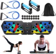 RRP £21.99 WINWEND 20 in 1 Push Up Board with Resistance Bands, Foldable Press Up Board