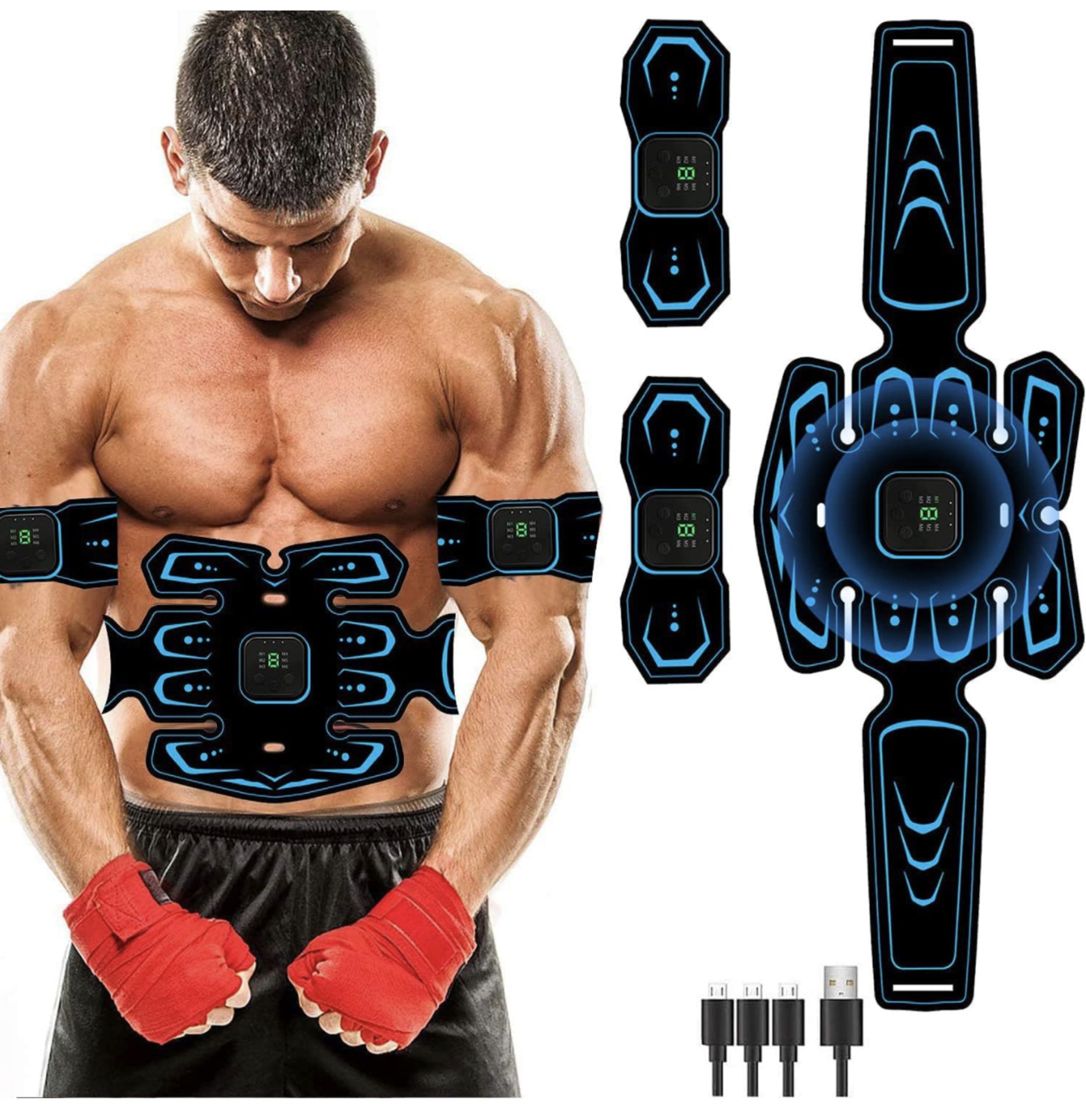 RRP £29.99 Lemeng EMS Training Device Abdominal Muscle Trainer Portable Stimulator