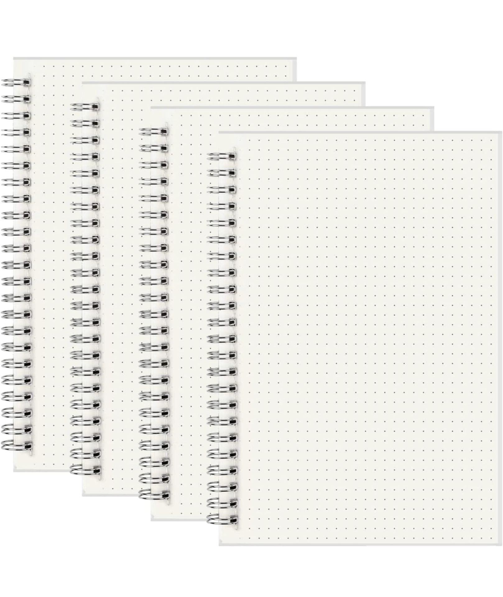 RRP £28 Set of 2 x 4-Pack Winsafe Dot Grid Notebook Spiral A5 Size Dotted Paper 80 Sheets/160 Pages