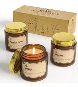 RRP £24 Set of 2 x Trinida Candles Gift Set Scented Candles with Soy Wax, 3 Relaxing Candles