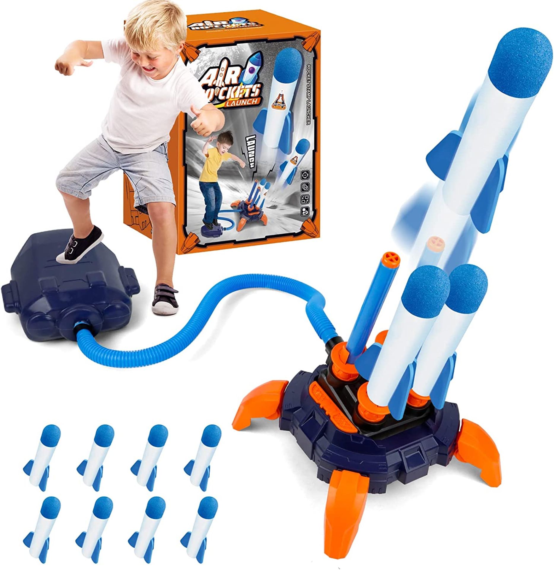 WEEFEESTAR Rocket Launcher for Kids, Boys Toys Rocket Toy Kids Foam Rocket Launcher