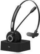 RRP £29.99 iDIGMALL Trucker Bluetooth 5.0 Headset for Cell Phone, Wireless Office Headphones