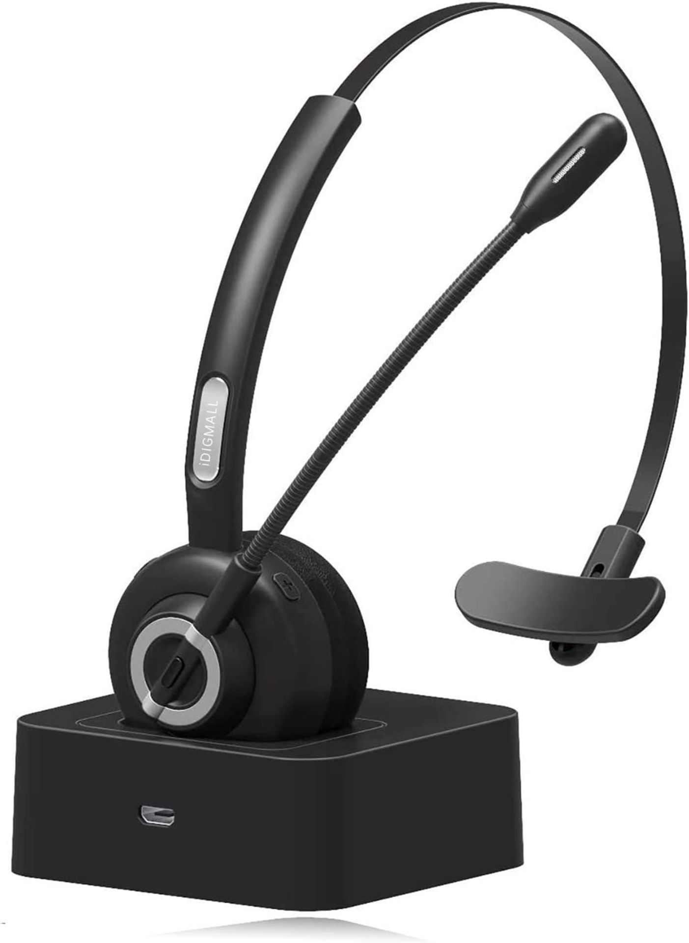 RRP £29.99 iDIGMALL Trucker Bluetooth 5.0 Headset for Cell Phone, Wireless Office Headphones