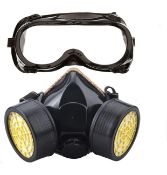 RRP: £32 Set of 2 x Dricar Gas Masks Reusable Masks Respirators Industrial Anti-Dust Face Protector