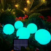 RRP £29.99 HYSapientia® Solar String Ball Lights 5-Pieces LED 16 RGB+White Colour Changing Lights