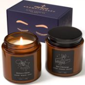 RRP £22 Set of 2 x TRINIDa RELAX & RECHARGE - Sleep Candles Gifts for Men, Aromatherapy Scented