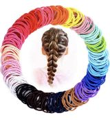 RRP £72 Set of 8 x Jollybows 200pcs Multicolour Girls Hair Ties Hair Bands