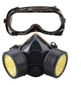 RRP: £32 Set of 2 x Dricar Gas Masks Reusable Masks Respirators Industrial Anti-Dust Face Protector