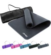 RRP £22.99 Respire Fitness Yoga Mat 185 x 61 cm Extra Thick 15mm Cushion with Smooth Ribbed Surface