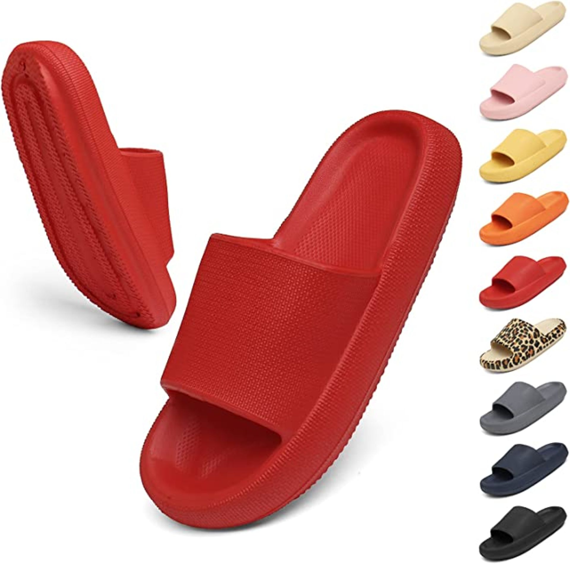 RRP £18.99 Miqieer Womens Mens Pool Slides Non-Slip Shower Sandals Quick Drying Slippers, 8/9 UK