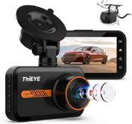 RRP £62.99 ThiEYE Dash Cam Front and Rear Camera 1080p HD Recording,3 Inch LCD Screen Dual Dashcam