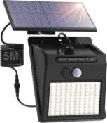 LOTMOS Solar Security Light Outdoor Motion Sensor, 100LED Solar Light Outdoor IP65 Waterproof