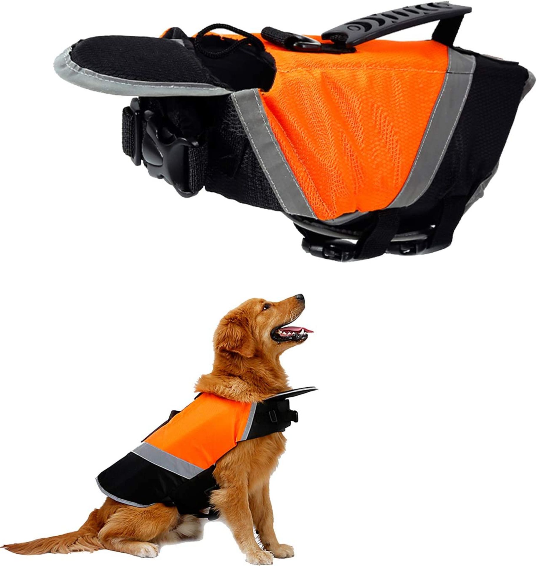 RRP £21.99 Tineer Dog Life Jacket Vest with Extra Padding Saver Safety Reflective Swimsuit, XL