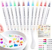 RRP £22 Set of 2 x Magical Water Painting Pen -12Color Painting Floating Pens, Erasable Markers Pens