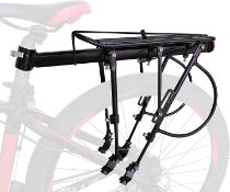 COMINGFIT 140kg Capacity Adjustable Bike Luggage Cargo Rack-Super Strong RRP £28.99
