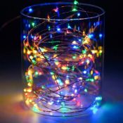 RRP £200 Set of 10 x FairyDecor Fairy Lights 8 Packs Battery Operated Copper Wire Starry String