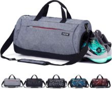 RRP £22.99 Sports Gym Bag with Shoes Compartment and Wet Pocket, Travel Duffle Bag for Men and