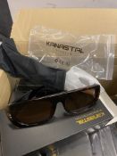 RRP £32 Set of 2 x KANASTAL Y2k Sunglasses Womens Mens, Rectangle Sunglasses Vintage UV Protection