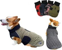 RRP £19.99 Tineer Reversible Pet Coat Jacket Vest - Thick Fleece Padded Dog Jacket Costume -