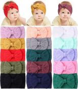 RRP £48 Set of 4 x jollybows 18pcs Baby Nylon Headbands Hair Bow Elastics Hairbands