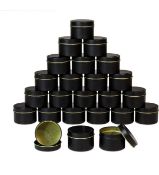 RRP £17.99 Julwhisper Black Candle Tins 4oz for Candle Making 24-Piece Containers